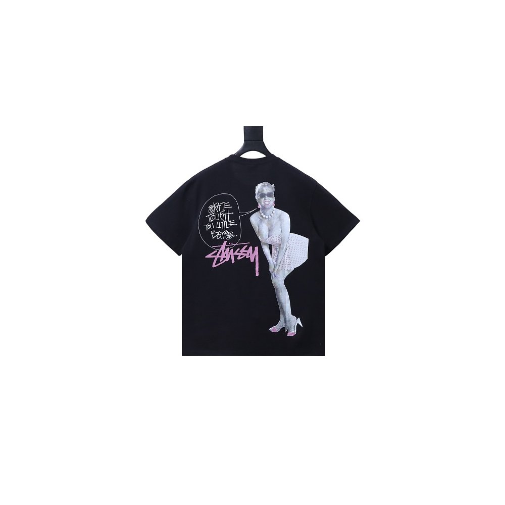 Stussy Marilyn Monroe Print T-Shirt Black,Stussy T-Shirts,T-Shirts,CLOTHES