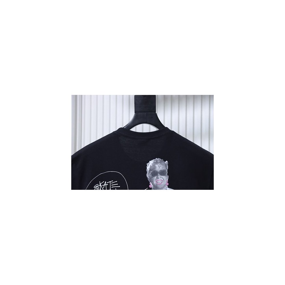 Stussy Marilyn Monroe Print T-Shirt Black,Stussy T-Shirts,T-Shirts,CLOTHES