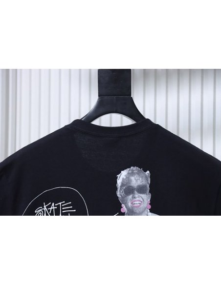 Stussy Marilyn Monroe Print T-Shirt Black,Stussy T-Shirts,T-Shirts,CLOTHES