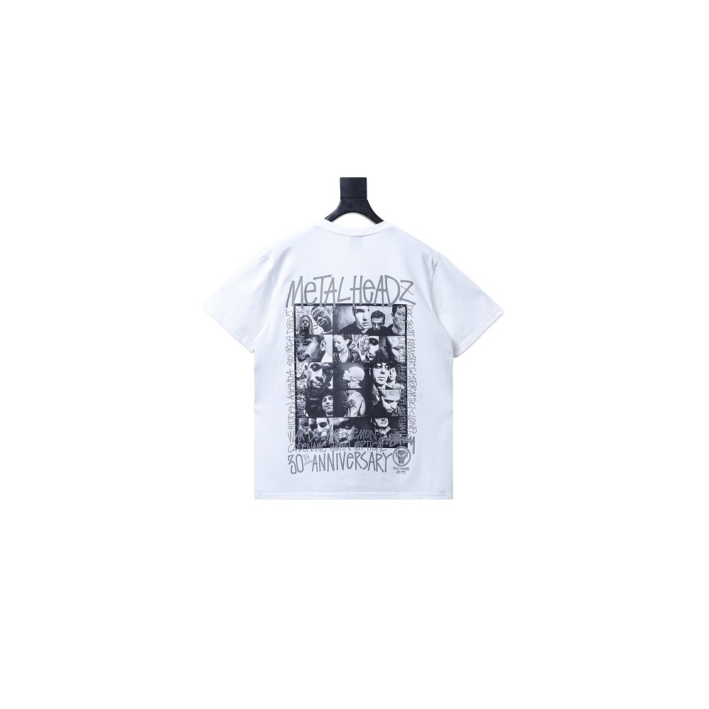 Stussy x Metalheadz Collaborative Character Print T-Shirt White,Stussy T-Shirts,T-Shirts,CLOTHES