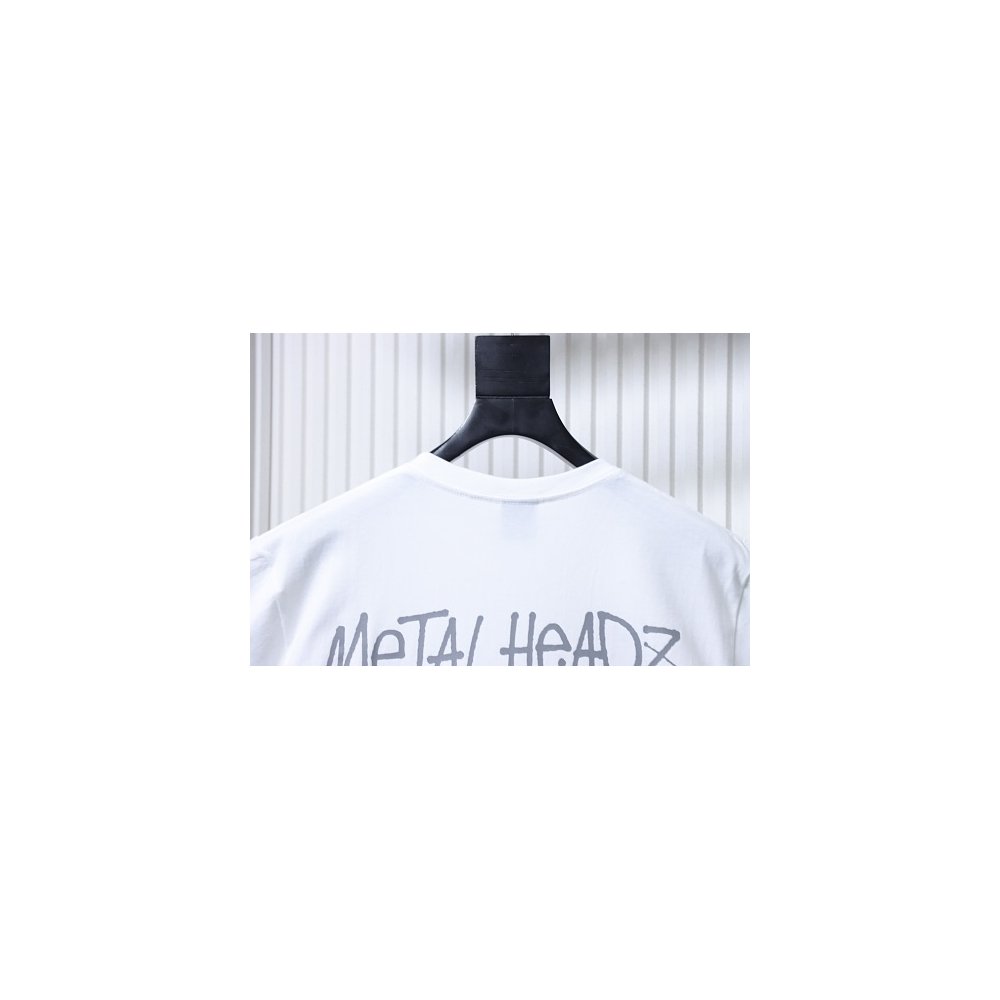 Stussy x Metalheadz Collaborative Character Print T-Shirt White,Stussy T-Shirts,T-Shirts,CLOTHES