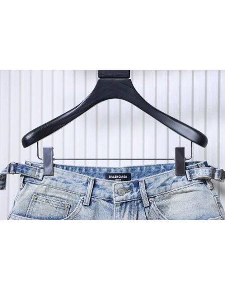 Balenciaga Denim Shorts with Fringed Hems,Balenciaga Shorts,Shorts,CLOTHES
