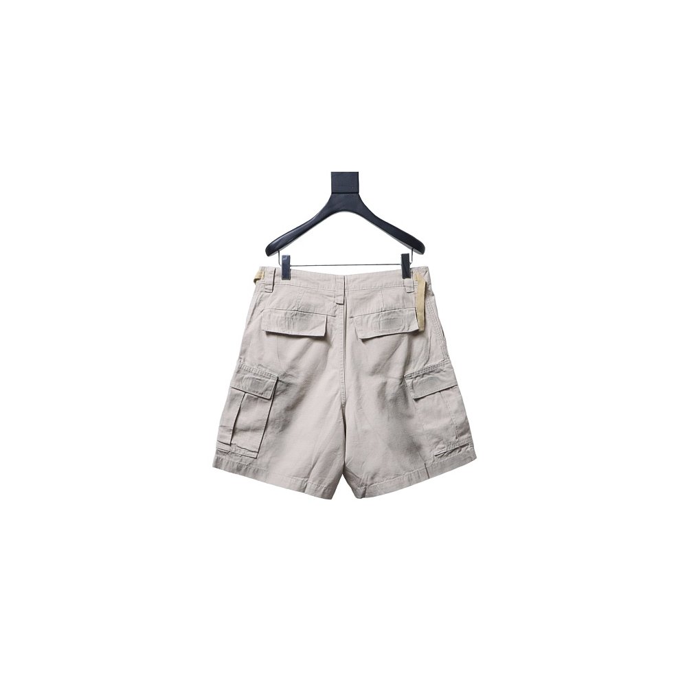 Balenciaga Distressed Plaid-Pocket Denim Shorts,Balenciaga Shorts,Shorts,CLOTHES