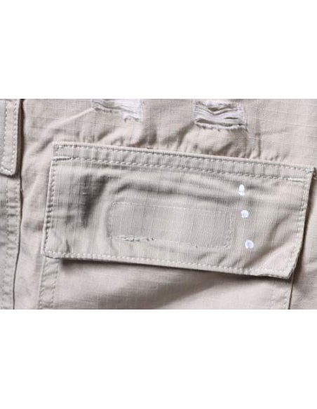Balenciaga Distressed Plaid-Pocket Denim Shorts,Balenciaga Shorts,Shorts,CLOTHES