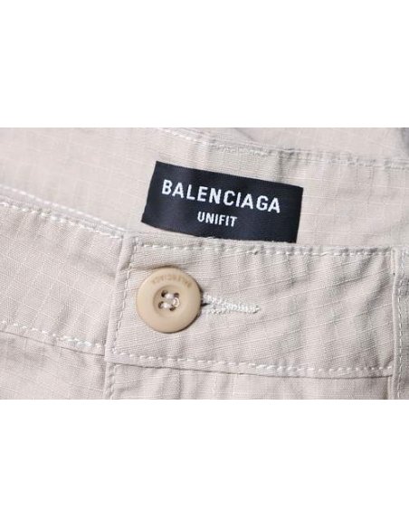 Balenciaga Distressed Plaid-Pocket Denim Shorts,Balenciaga Shorts,Shorts,CLOTHES