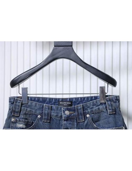 Balenciaga High Summer Distressed Denim Shorts,Balenciaga Shorts,Shorts,CLOTHES