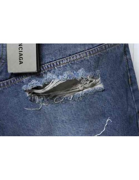 Balenciaga High Summer Distressed Denim Shorts,Balenciaga Shorts,Shorts,CLOTHES