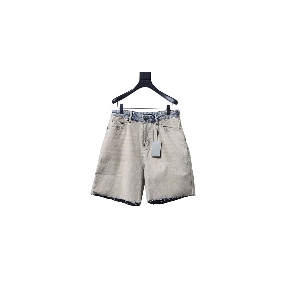 Balenciaga Reversible Distressed Denim Shorts,Balenciaga Shorts,Shorts,CLOTHES