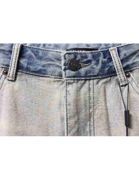 Balenciaga Reversible Distressed Denim Shorts,Balenciaga Shorts,Shorts,CLOTHES