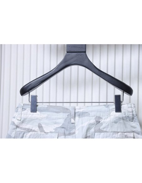 Balenciaga White and Gray Camouflage Shorts,Balenciaga Shorts,Shorts,CLOTHES
