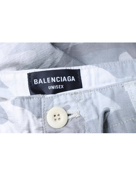 Balenciaga White and Gray Camouflage Shorts,Balenciaga Shorts,Shorts,CLOTHES