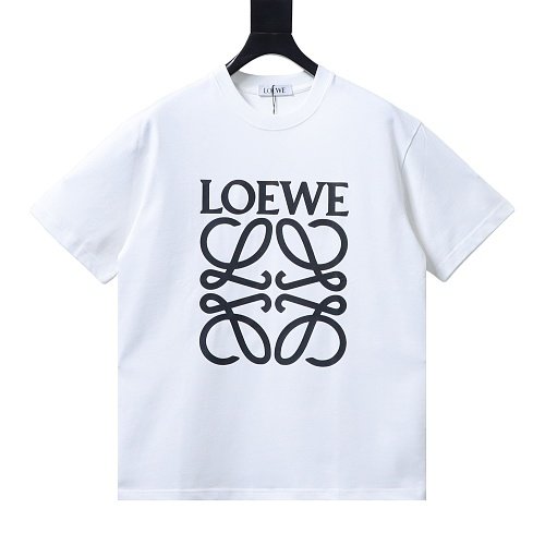 Loewe Four-leaf Clover Print T-Shirt White,Loewe T-Shirts,T-Shirts,CLOTHES