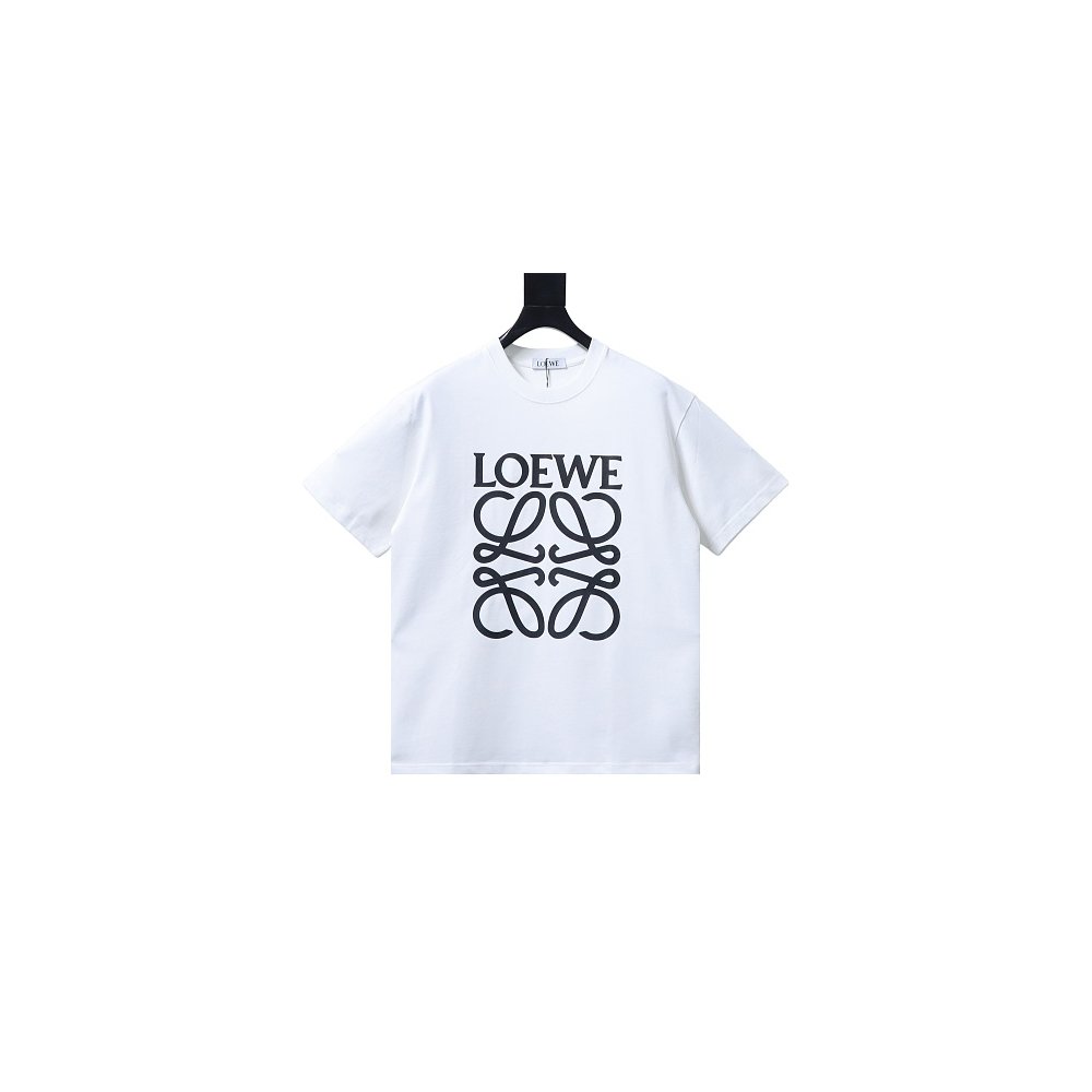 Loewe Four-leaf Clover Print T-Shirt White,Loewe T-Shirts,T-Shirts,CLOTHES