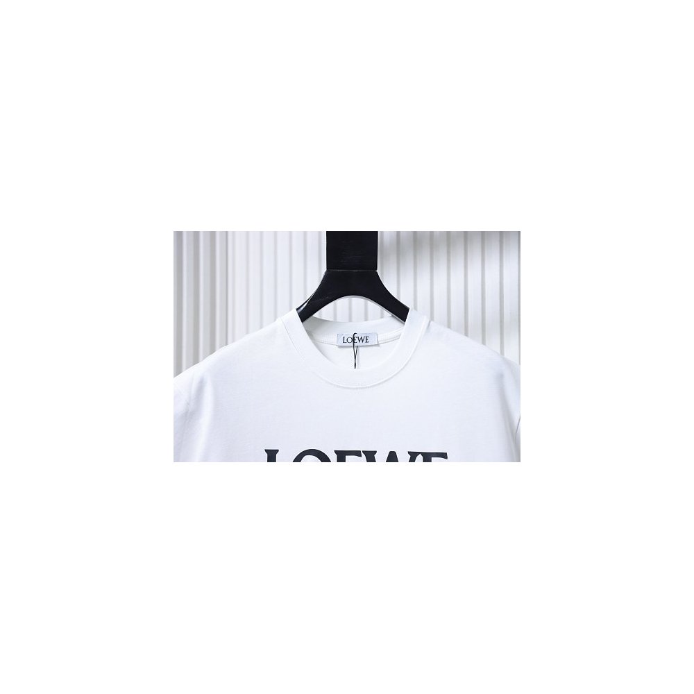 Loewe Four-leaf Clover Print T-Shirt White,Loewe T-Shirts,T-Shirts,CLOTHES