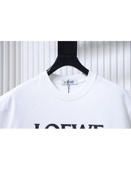 Loewe Four-leaf Clover Print T-Shirt White,Loewe T-Shirts,T-Shirts,CLOTHES