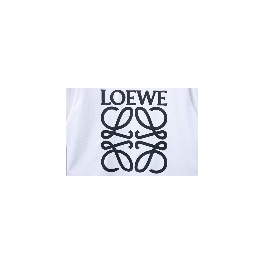 Loewe Four-leaf Clover Print T-Shirt White,Loewe T-Shirts,T-Shirts,CLOTHES