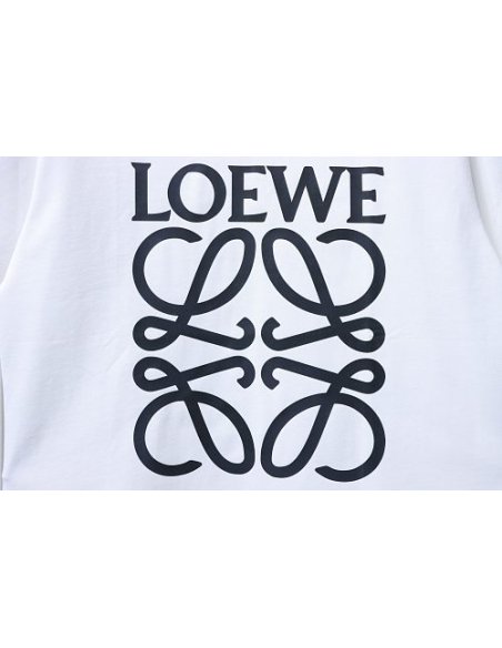 Loewe Four-leaf Clover Print T-Shirt White,Loewe T-Shirts,T-Shirts,CLOTHES