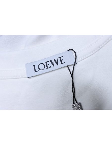 Loewe Four-leaf Clover Print T-Shirt White,Loewe T-Shirts,T-Shirts,CLOTHES