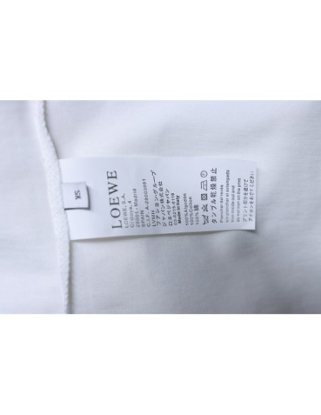 Loewe Four-leaf Clover Print T-Shirt White,Loewe T-Shirts,T-Shirts,CLOTHES