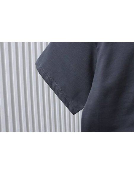 Loewe Line-style Letter Embroidery T-Shirt Dark Gray,Loewe T-Shirts,T-Shirts,CLOTHES