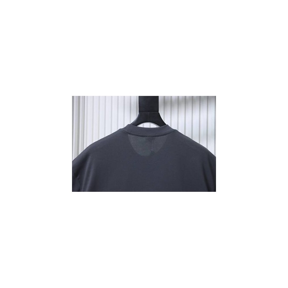 Loewe Line-style Letter Embroidery T-Shirt Dark Gray,Loewe T-Shirts,T-Shirts,CLOTHES
