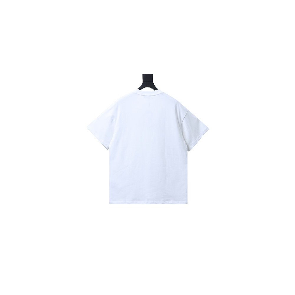 Loewe Line-style Letter Embroidery T-Shirt White,Loewe T-Shirts,T-Shirts,CLOTHES