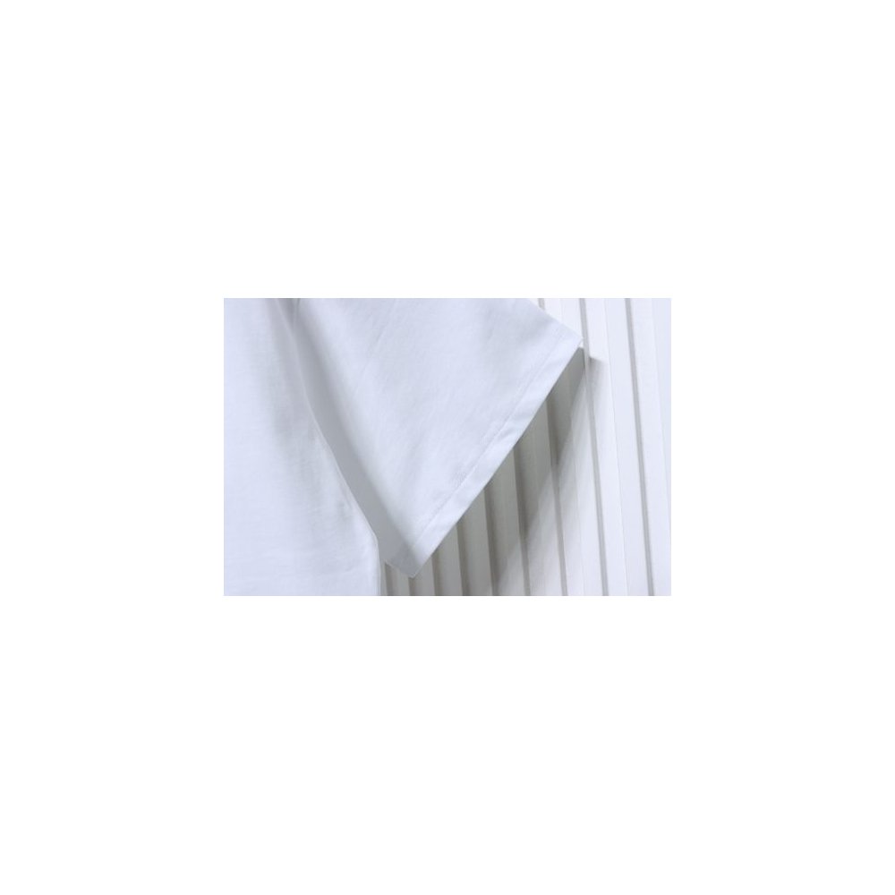 Loewe Line-style Letter Embroidery T-Shirt White,Loewe T-Shirts,T-Shirts,CLOTHES