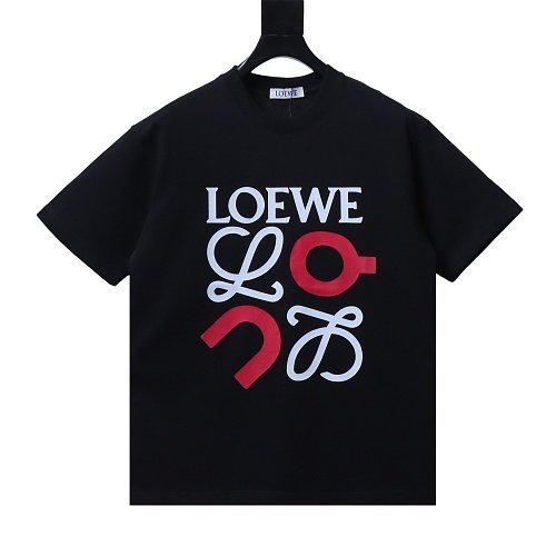 Loewe X ON Collaborative Graphic T-Shirt Black,Loewe T-Shirts,T-Shirts,CLOTHES