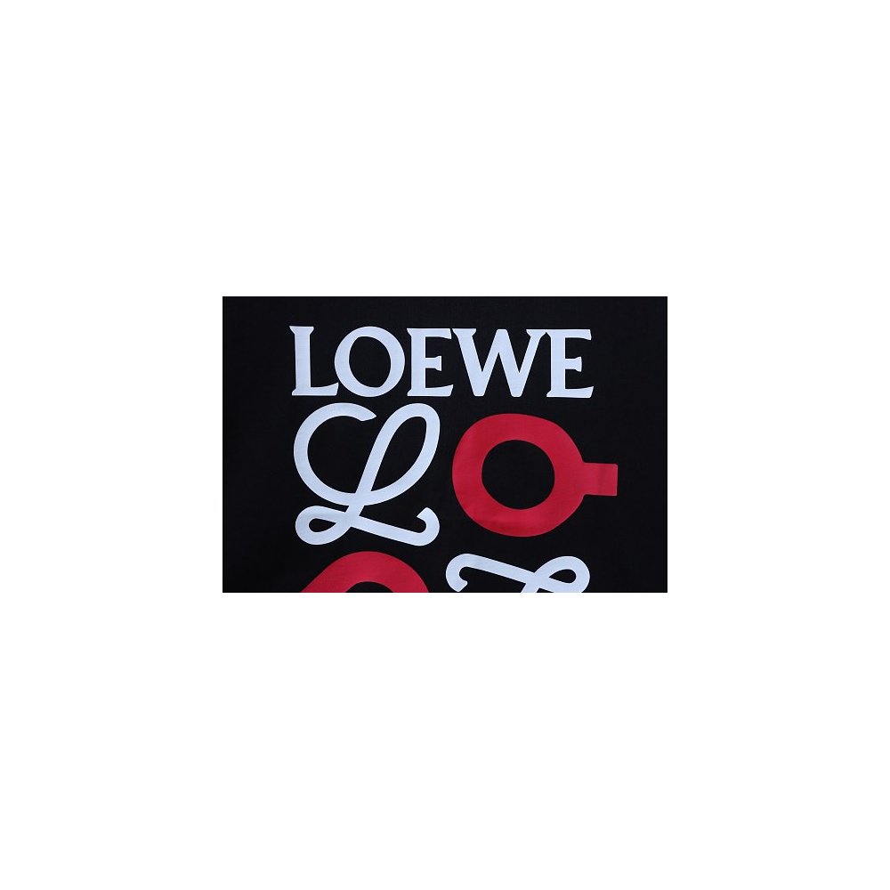 Loewe X ON Collaborative Graphic T-Shirt Black,Loewe T-Shirts,T-Shirts,CLOTHES