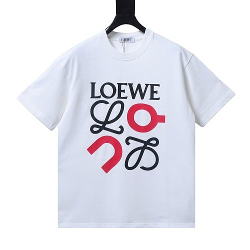 Loewe X ON Collaborative Graphic T-Shirt White,Loewe T-Shirts,T-Shirts,CLOTHES