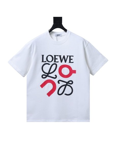 Loewe X ON Collaborative Graphic T-Shirt White,Loewe T-Shirts,T-Shirts,CLOTHES