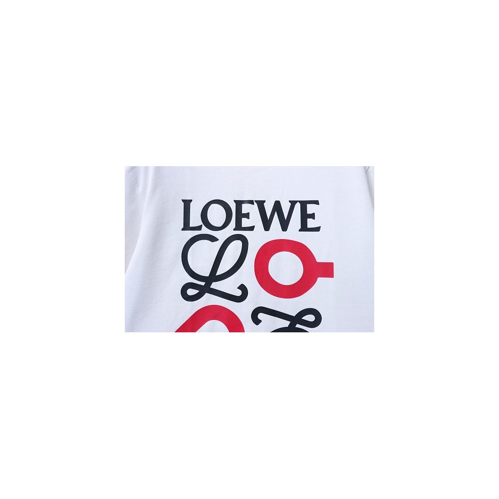Loewe X ON Collaborative Graphic T-Shirt White,Loewe T-Shirts,T-Shirts,CLOTHES