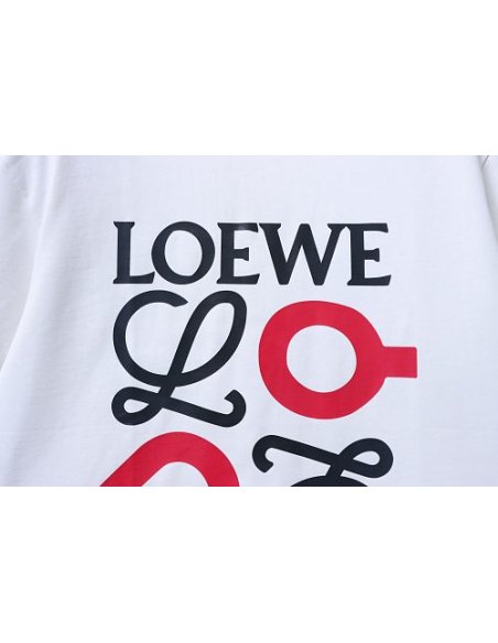 Loewe X ON Collaborative Graphic T-Shirt White,Loewe T-Shirts,T-Shirts,CLOTHES