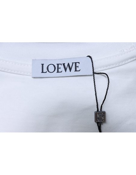 Loewe X ON Collaborative Graphic T-Shirt White,Loewe T-Shirts,T-Shirts,CLOTHES