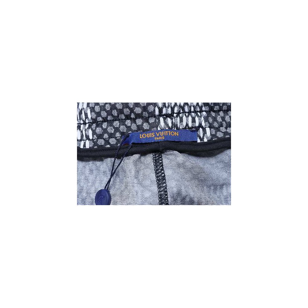 Louis Vuitton Rhinestone Letter Logo Checkerboard Shorts,Louis Vuitton Shorts,Shorts,CLOTHES