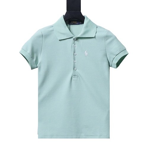 Ralph Lauren Pony Logo Embroidered Short-Sleeve Button-Down Shirt Green,Ralph Lauren T-Shirts,T-Shirts,CLOTHES