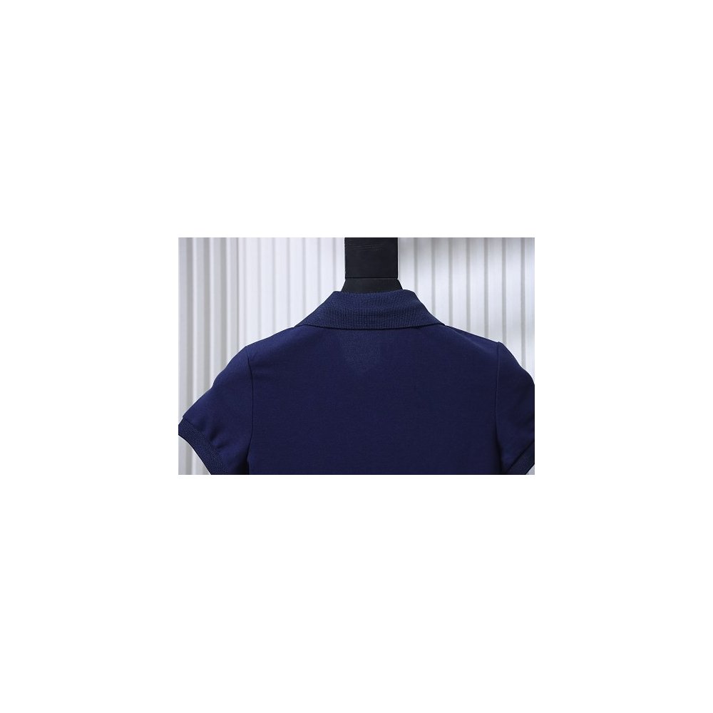 Ralph Lauren Pony Logo Embroidered Short-Sleeve Button-Down Shirt Navy Blue,Ralph Lauren T-Shirts,T-Shirts,CLOTHES