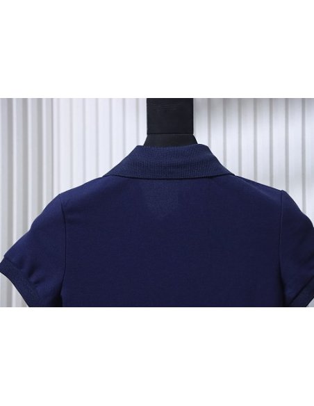 Ralph Lauren Pony Logo Embroidered Short-Sleeve Button-Down Shirt Navy Blue,Ralph Lauren T-Shirts,T-Shirts,CLOTHES