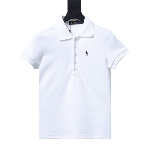 Ralph Lauren Pony Logo Embroidered Short-Sleeve Button-Down Shirt White,Ralph Lauren T-Shirts,T-Shirts,CLOTHES