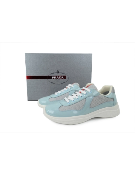 Prada Americas Cup Sneakers Patent Leather Sky Blue