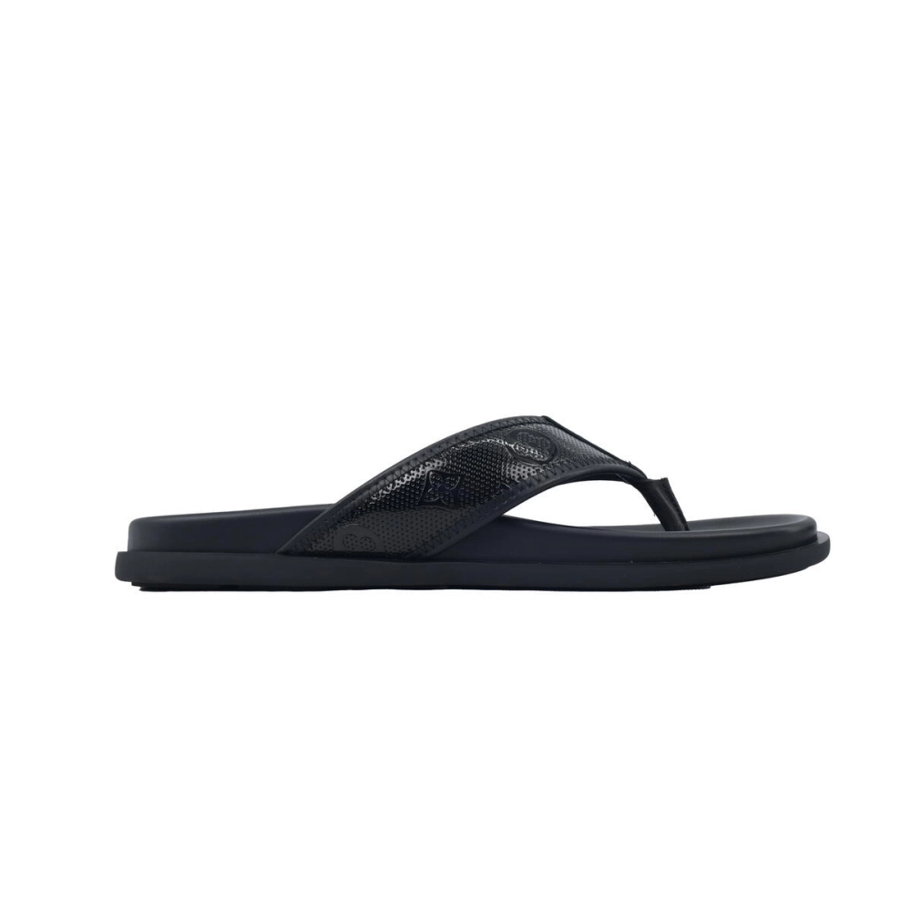 Louis Vuitton Flip Flop Sandal LV Lettermark Logo Jet Black Leather