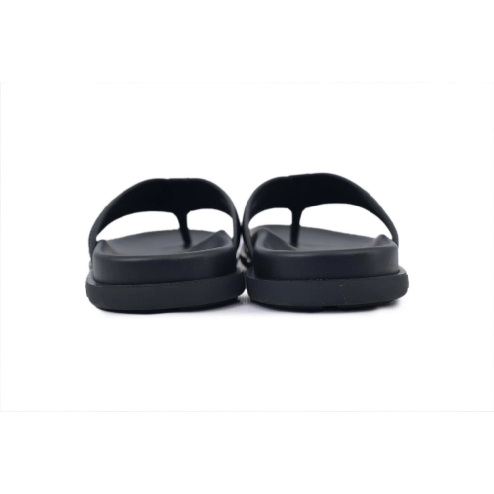 Louis Vuitton Flip Flop Sandal LV Lettermark Logo Jet Black Leather