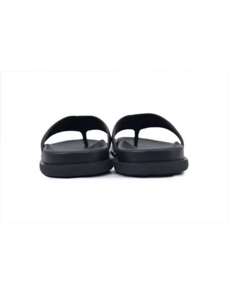 Louis Vuitton Flip Flop Sandal LV Lettermark Logo Jet Black Leather
