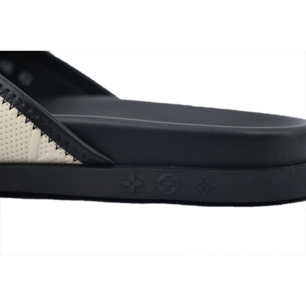Louis Vuitton Flip Flop Sandal Black And Beige