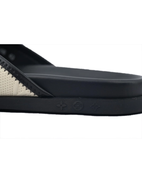 Louis Vuitton Flip Flop Sandal Black And Beige