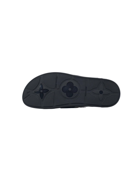 Louis Vuitton Flip Flop Sandal Black And Beige