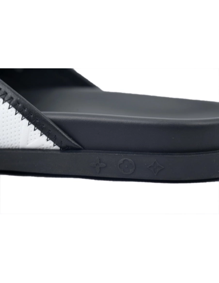 Louis Vuitton Flip Flop Sandal Black And White