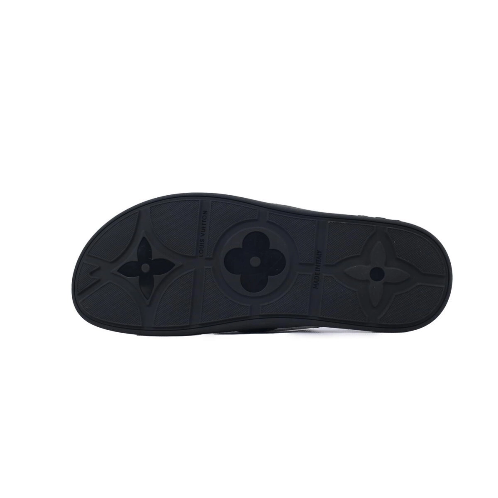 Louis Vuitton Flip Flop Sandal Black And White