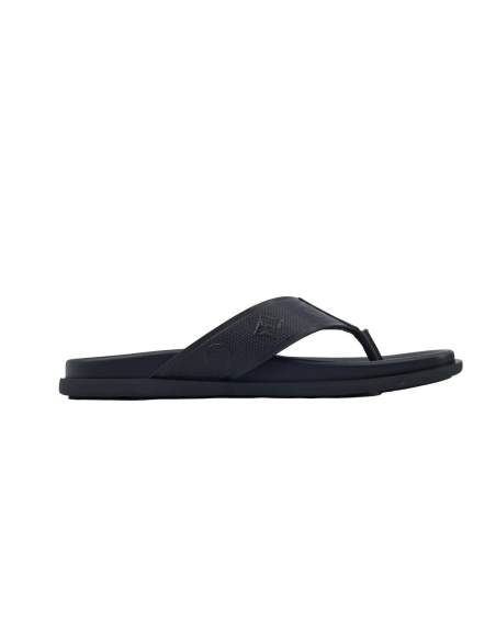 Louis Vuitton Flip Flop Sandal Full-Lettering Logo Matte Black