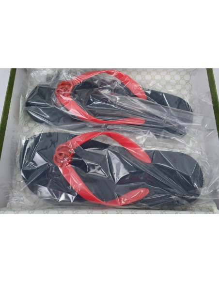 Gucci Slippers Double G Blue Red